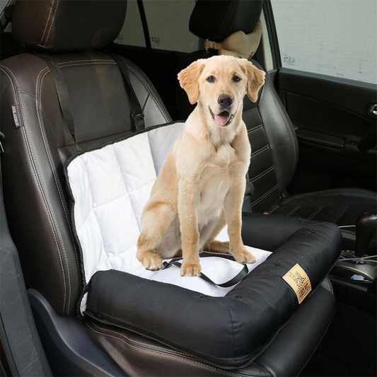Car Seat Bed Waterproof Pet Cushion Mat with Removable Cover and Safety Belt